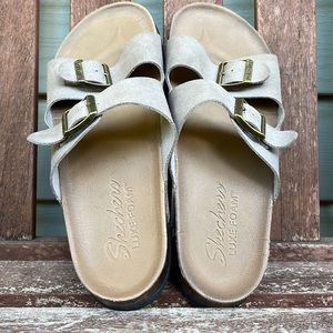 Skechers Women's Luxe Fresh Spirit Two Strap Granola Sandal Comfort Footbed